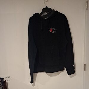 Champion Classic Black Pullover Hoodie Size L